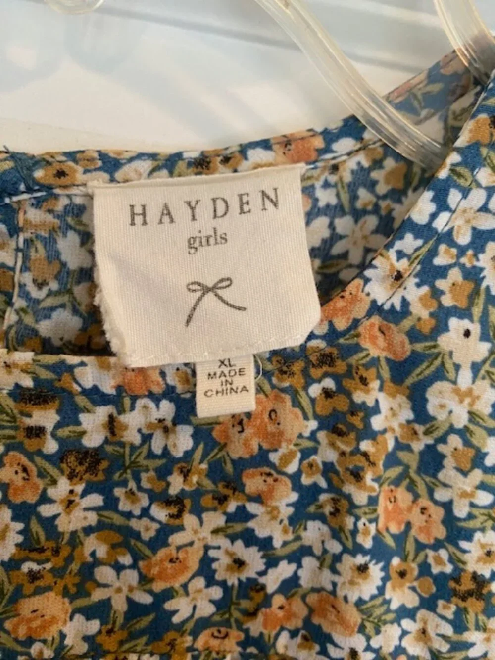 Hayden Girls Size XL (13-14 y.o.) Floral Dress with Flutter Sleeves